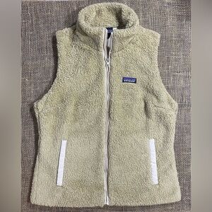 Patagonia Los Gatos Khaki Fleece Vest, Size L, Fair Trade Certified